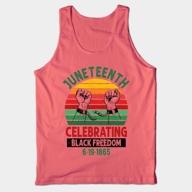 Juneteenth, Celebrating Black Freedom, 6-19-1865, Black History, unchained Tank Top by UrbanLifeApparel